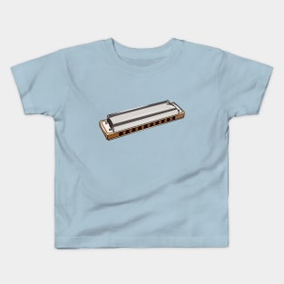 Harmonica cartoon illustration Kids T-Shirt